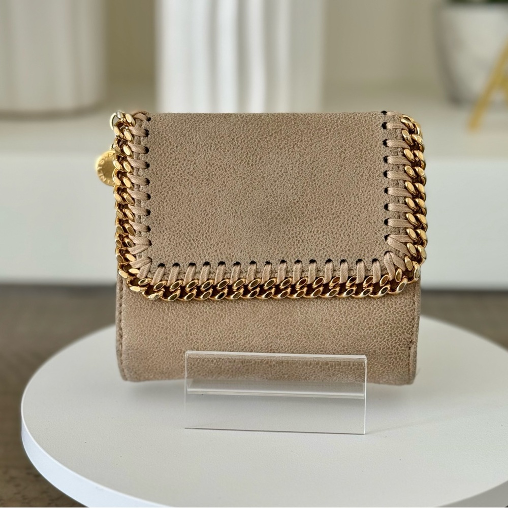 Stella McCartney Suede Falabella Bifold Wallet